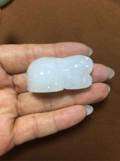 新疆和田玉山料羊脂玉前途无量吊坠