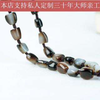 春龙精品和田玉黑皮精品挂链男女款玉石优化皮玉器吊坠链子毛衣链 挂